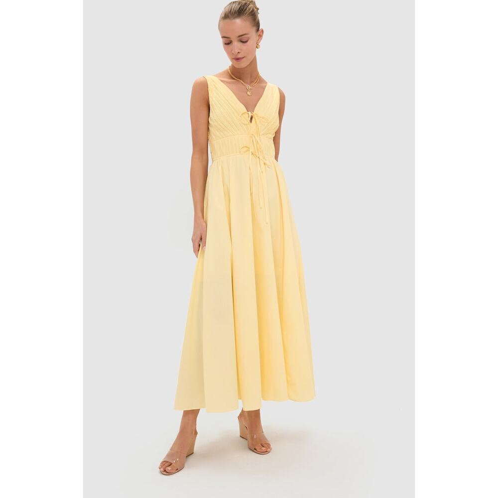 Moon River Yellow Sleeveless Maxi Dress